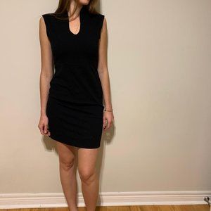 4/$20 Black Folded Scoop Neck Dress